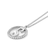 MICHAEL M Necklaces Tetra Pavé Initial Medallion