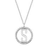 MICHAEL M Necklaces Tetra Pavé Initial Medallion