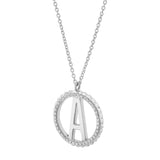 MICHAEL M Necklaces Tetra Pavé Initial Medallion