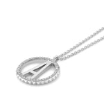 MICHAEL M Necklaces Tetra Pavé Initial Medallion