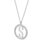 MICHAEL M Necklaces Tetra Pavé Initial Medallion