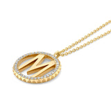 MICHAEL M Necklaces Tetra Pavé Initial Medallion