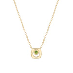 MICHAEL M Necklaces 14K White Gold / Peridot - August Signature Birthstone Necklace CN435PER
