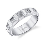 MICHAEL M Rings 14K White Gold / 7 Men's Band MB120PV