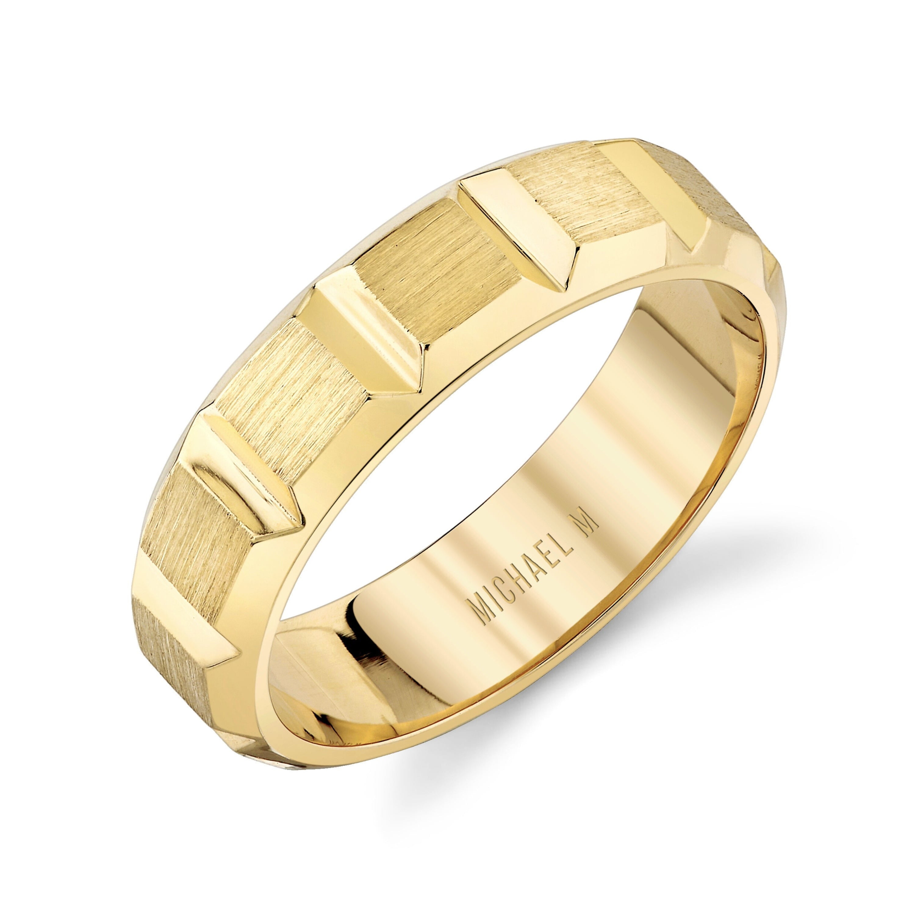 MICHAEL M Rings 14K Yellow Gold / 7 Men's Band MB120