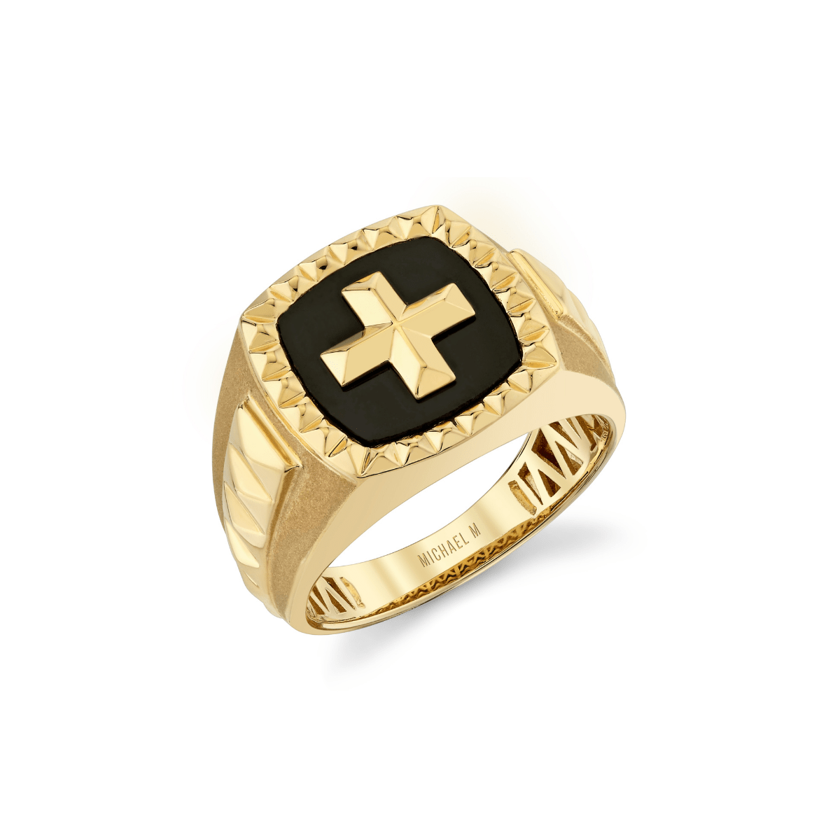 MICHAEL M Rings 14K Yellow Gold / 9 Men's Tetra Signet Ring