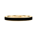 MICHAEL M Rings 14k Yellow Gold / Black Chroma Stacking Ring F480
