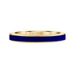 MICHAEL M Rings 14k Yellow Gold / Blue Chroma Stacking Ring F480