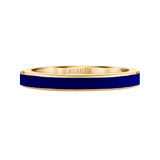 MICHAEL M Rings 14k Yellow Gold / Blue Chroma Stacking Ring F480
