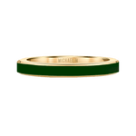 MICHAEL M Rings 14k Yellow Gold / Green Chroma Stacking Ring F480