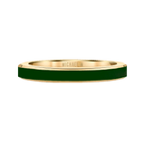 MICHAEL M Rings 14k Yellow Gold / Green Chroma Stacking Ring F480