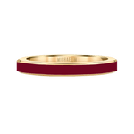 MICHAEL M Rings 14k Yellow Gold / Magenta Chroma Stacking Ring F480