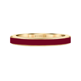 MICHAEL M Rings 14k Yellow Gold / Magenta Chroma Stacking Ring F480