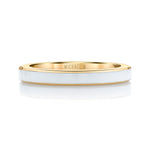 MICHAEL M Rings 14k Yellow Gold / White Chroma Stacking Ring F480