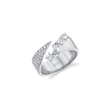 MICHAEL M Rings 18K White Gold / 4 Montage Diamond Split Band With Pave B551