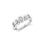 MICHAEL M Rings 18K White Gold / 4 Montage Mixed-Cut Bezel Ring F573
