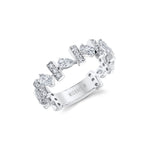 MICHAEL M Rings 18K White Gold / 4 Montage Pavé Bar Band B554