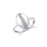 MICHAEL M Rings 18K White Gold / 4 Orb Pavé Dome Ring F564