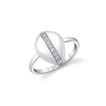 MICHAEL M Rings 18K White Gold / 4 Orb Pavé Sculpted Ring F563