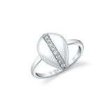 MICHAEL M Rings 18K White Gold / 4 Orb Pavé Sculpted Ring F563