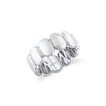 MICHAEL M Rings 18K White Gold / 4 Orb Sculpted Band B555