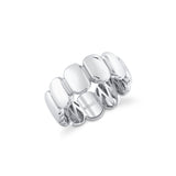 MICHAEL M Rings 18K White Gold / 4 Orb Sculpted Band B555