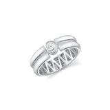 MICHAEL M Rings 18K White Gold / 4 Orb Split Bezel Ring F561