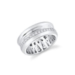 MICHAEL M Rings 18K White Gold / 4 Orb Split Pavé Ring F558