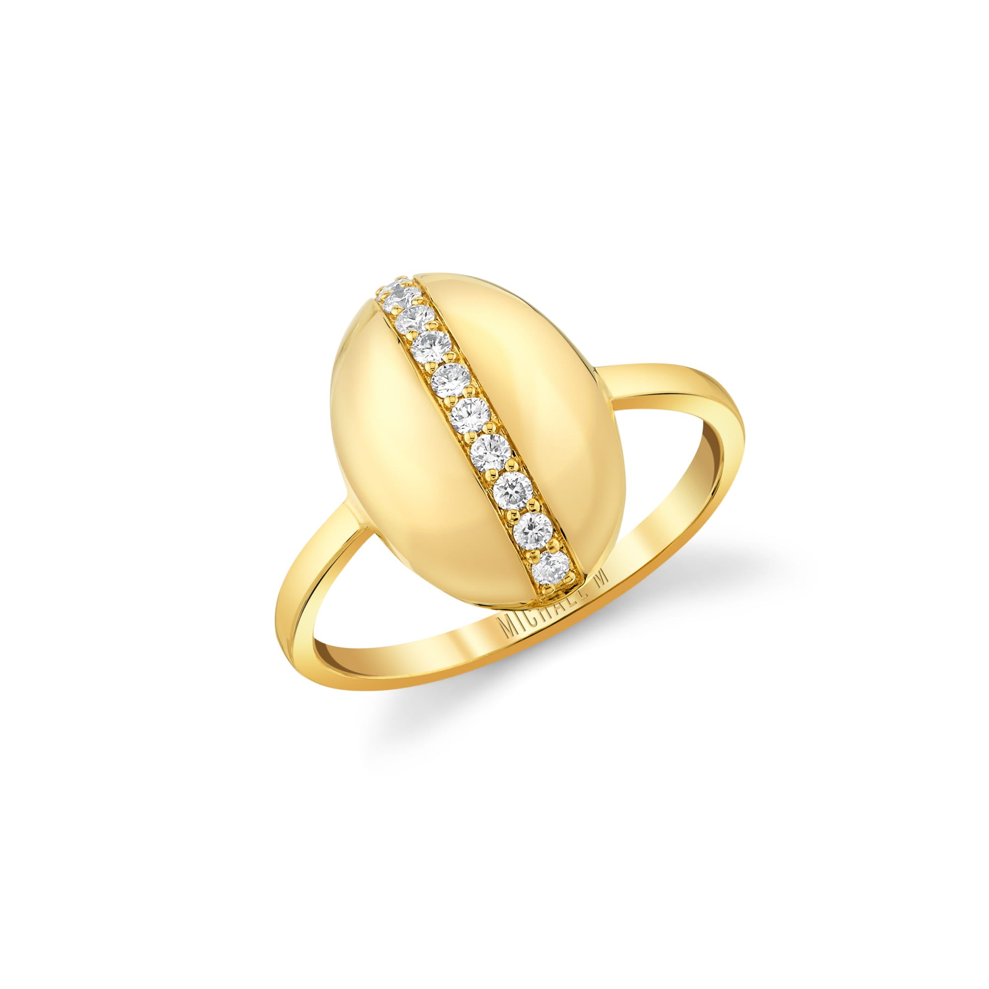 MICHAEL M Rings 18K Yellow Gold / 4 Orb Pavé Dome Ring F564