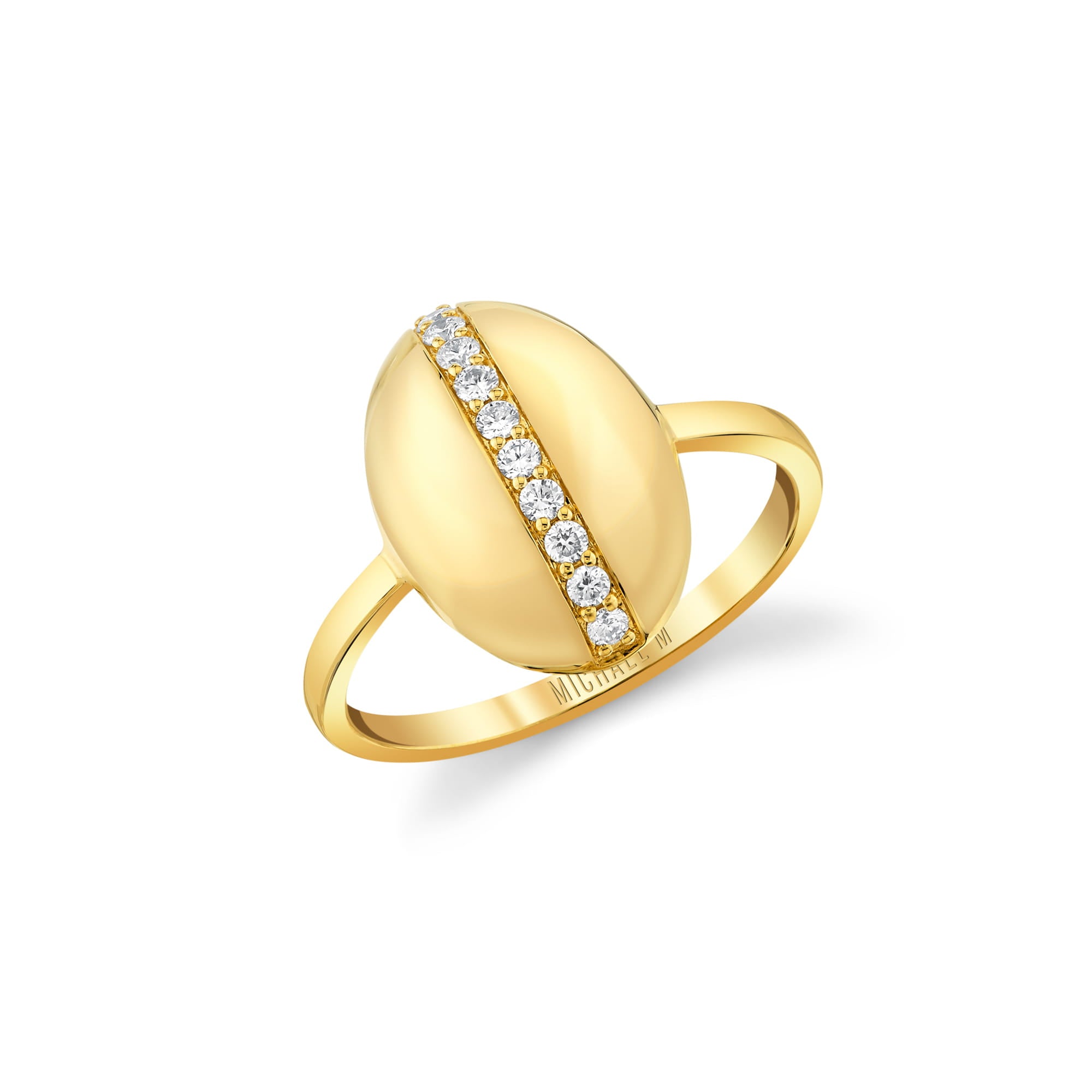 MICHAEL M Rings 18K Yellow Gold / 4 Orb Pavé Dome Ring F564