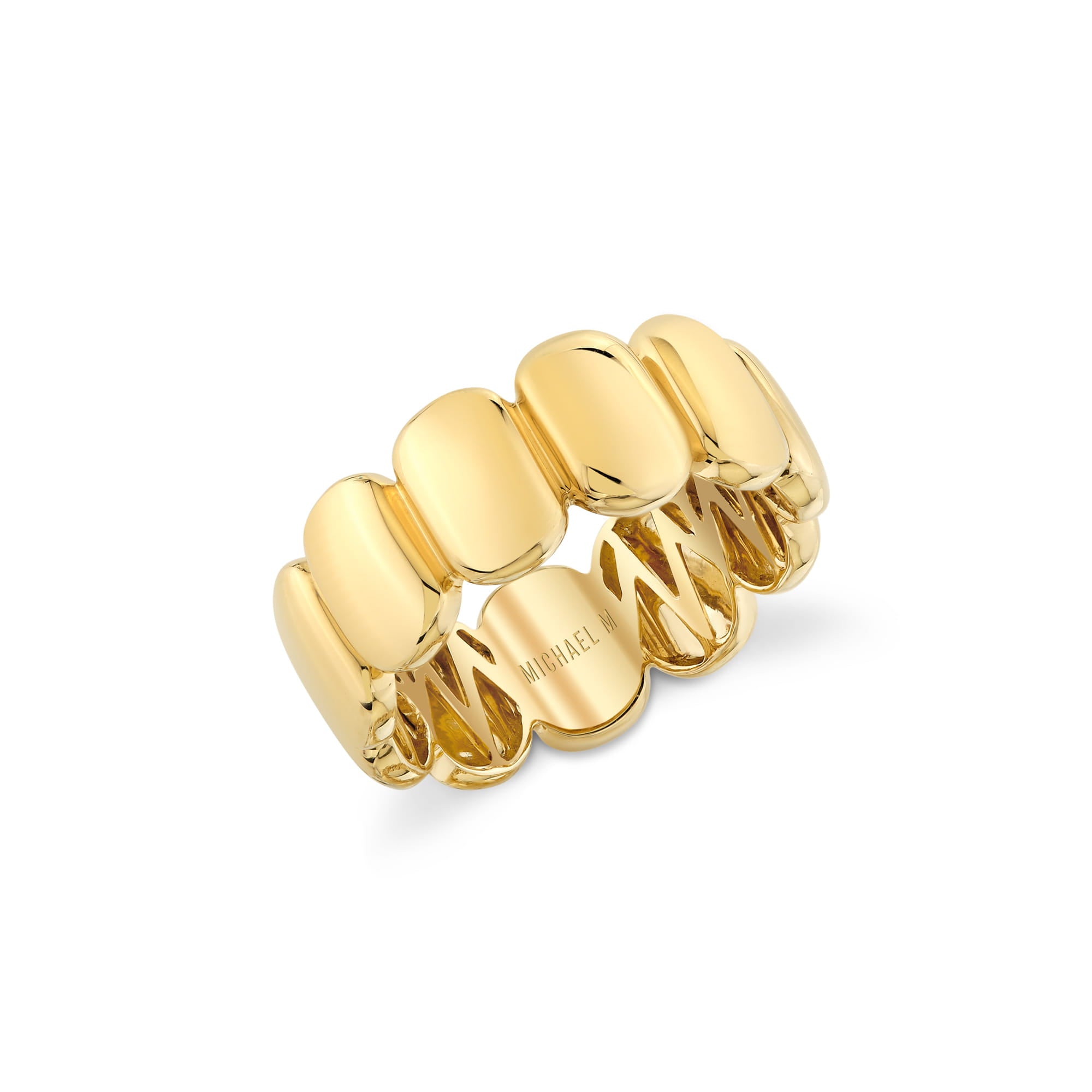 MICHAEL M Rings 18K Yellow Gold / 4 Orb Sculpted Band B555