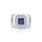 MICHAEL M Rings Men's Blue Sapphire Signet Ring