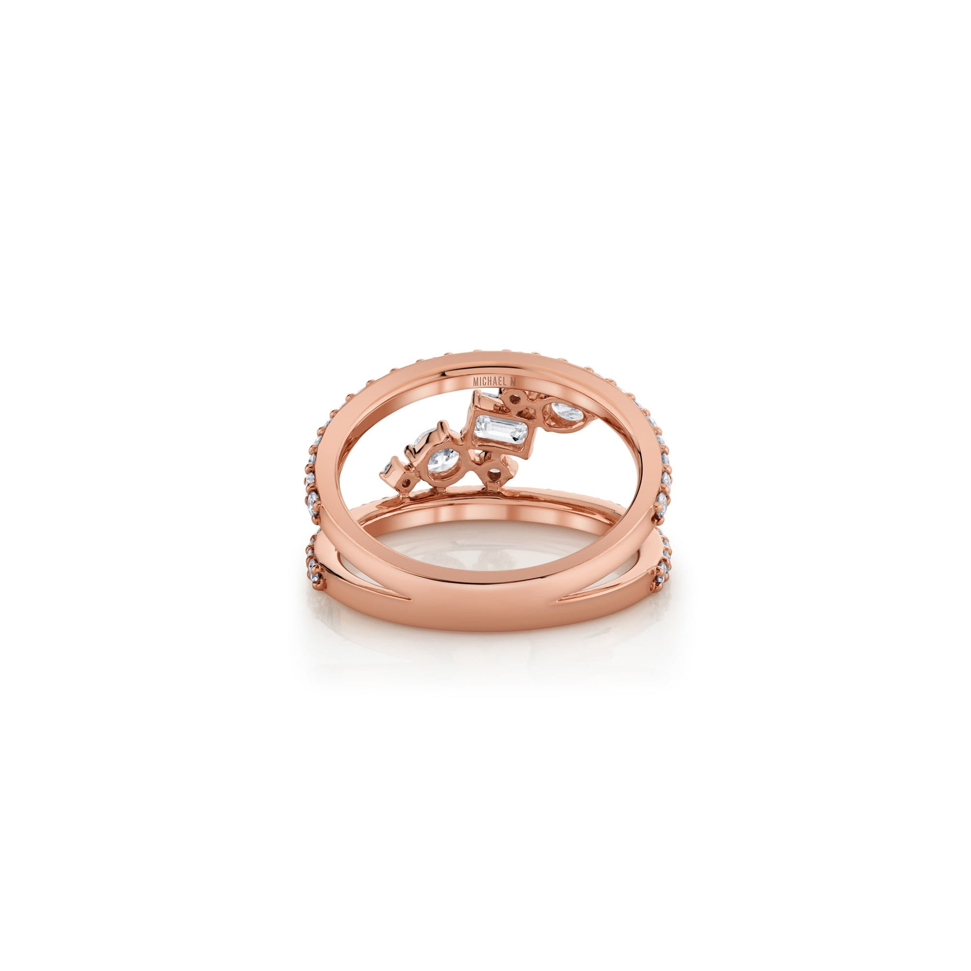 MICHAEL M Rings Montage Diamond Row Tension Band