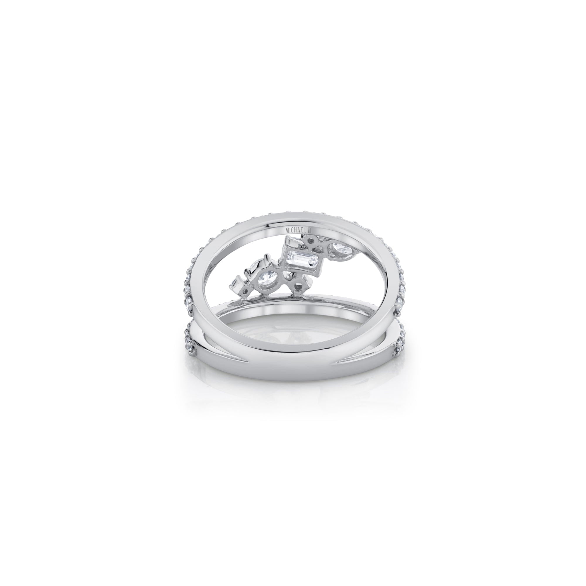 MICHAEL M Rings Montage Diamond Row Tension Band