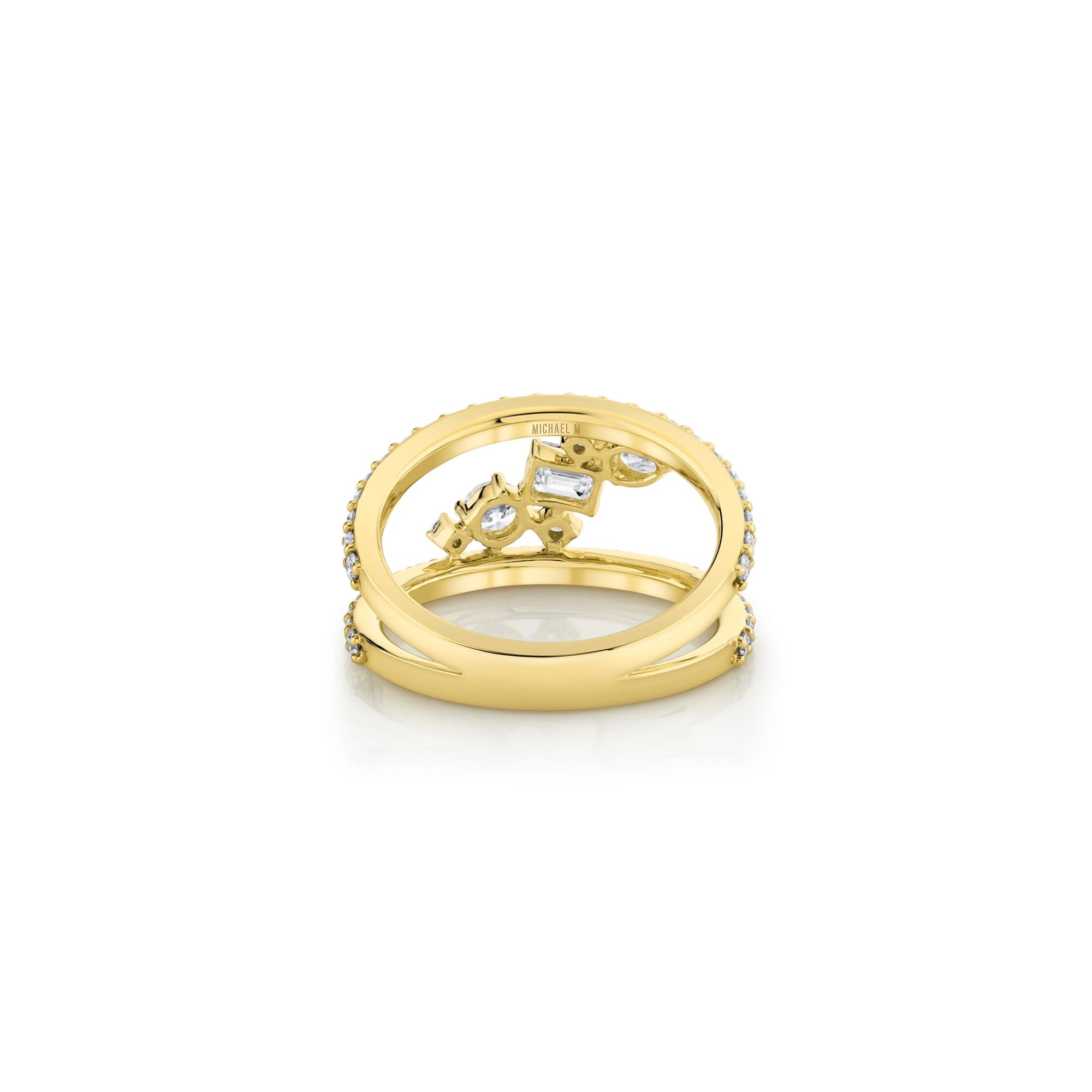 MICHAEL M Rings Montage Diamond Row Tension Band