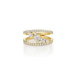 MICHAEL M Rings Montage Diamond Row Tension Band