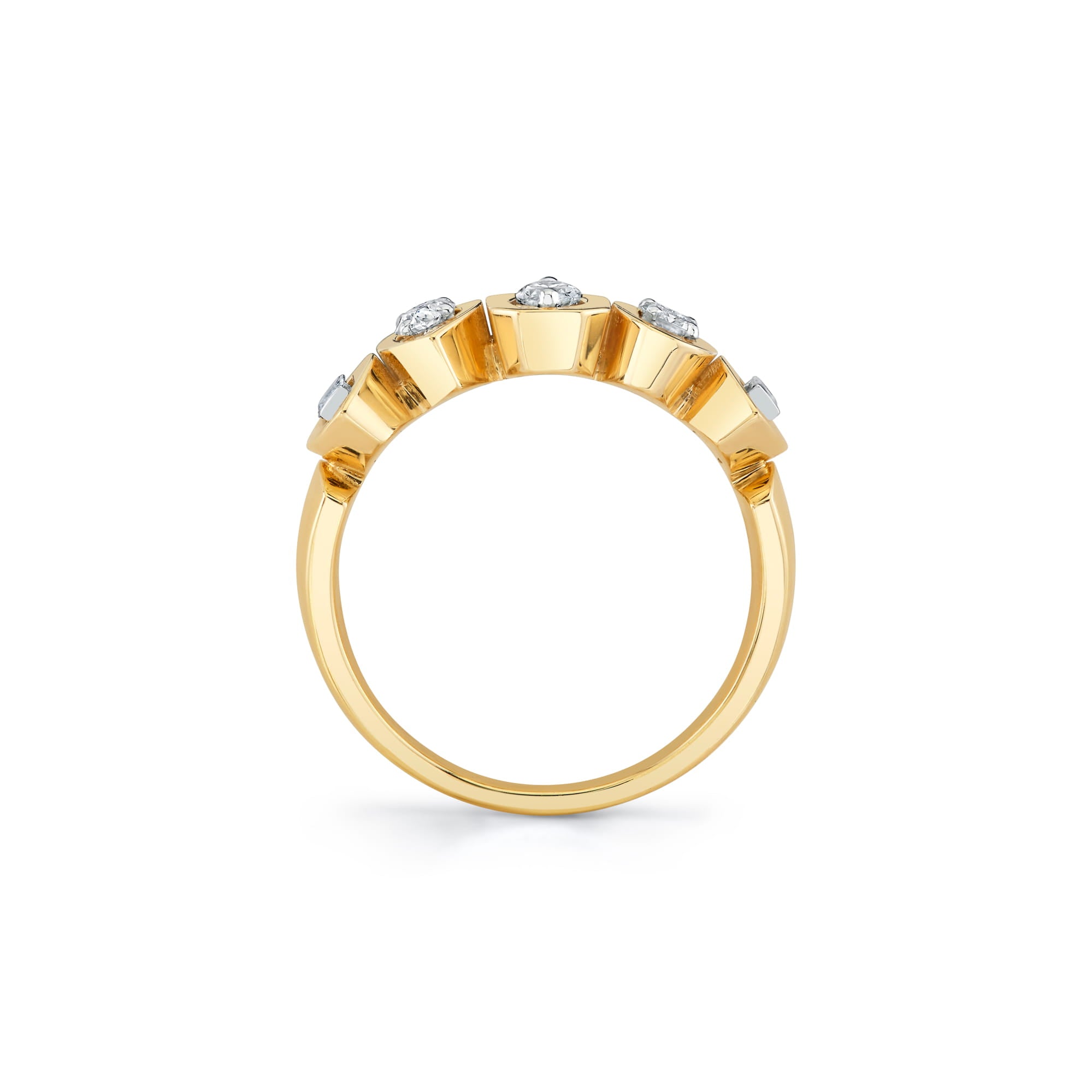 MICHAEL M Rings Montage Mixed-Cut Bezel Ring