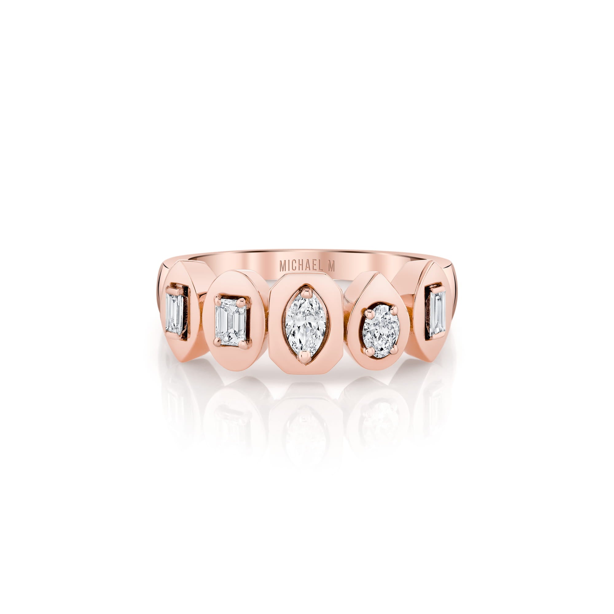 MICHAEL M Rings Montage Mixed-Cut Bezel Ring