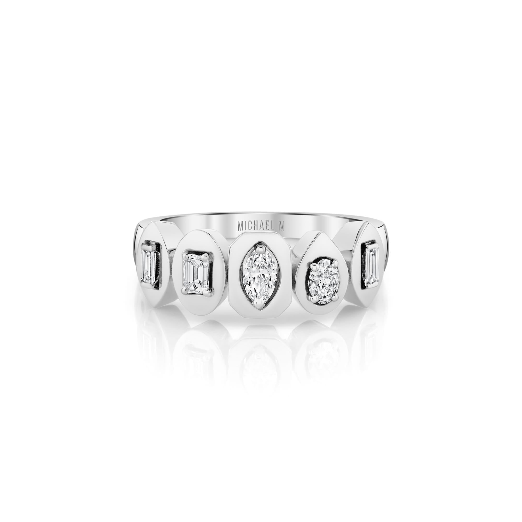 MICHAEL M Rings Montage Mixed-Cut Bezel Ring