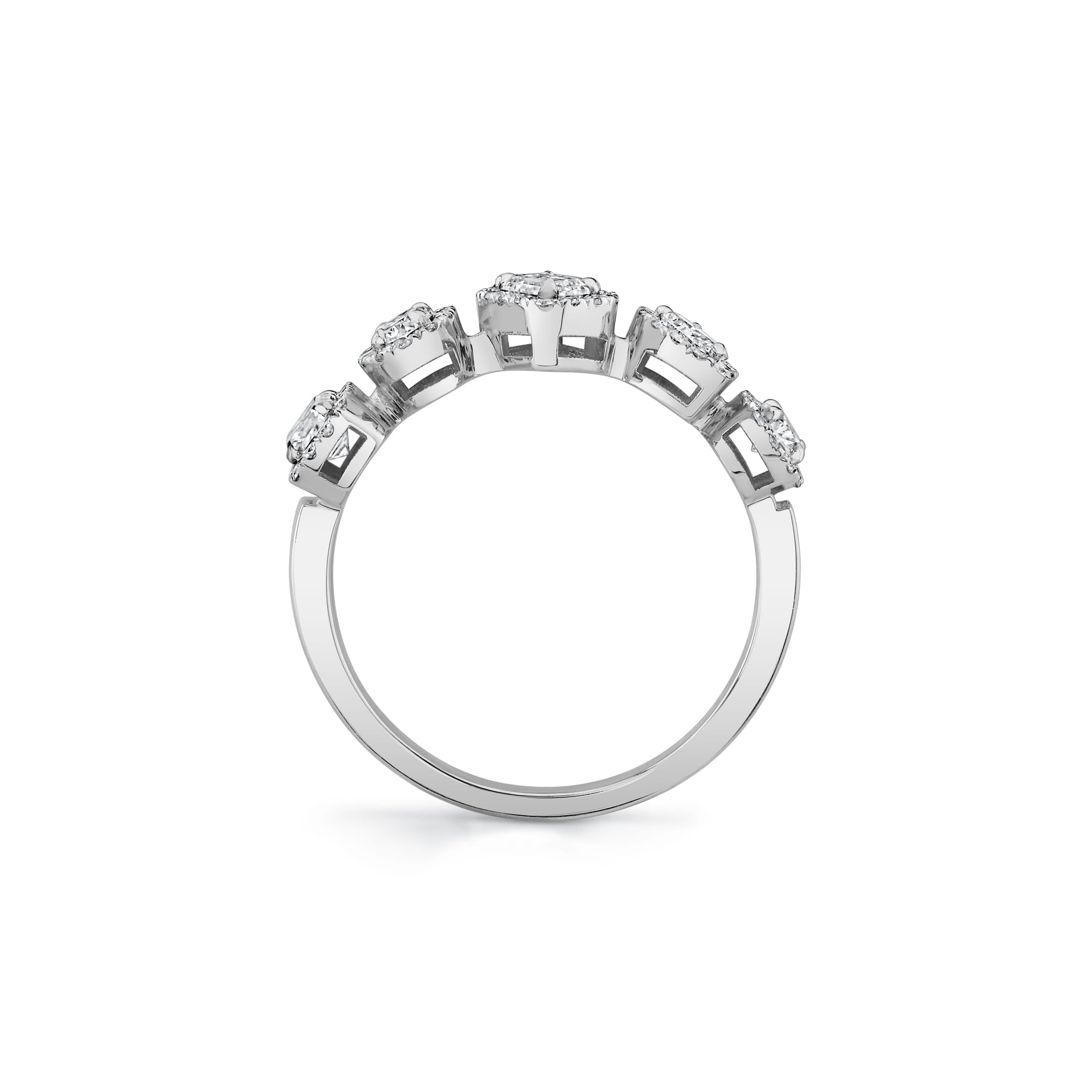 MICHAEL M Rings Montage Mixed-Cut Halo Ring