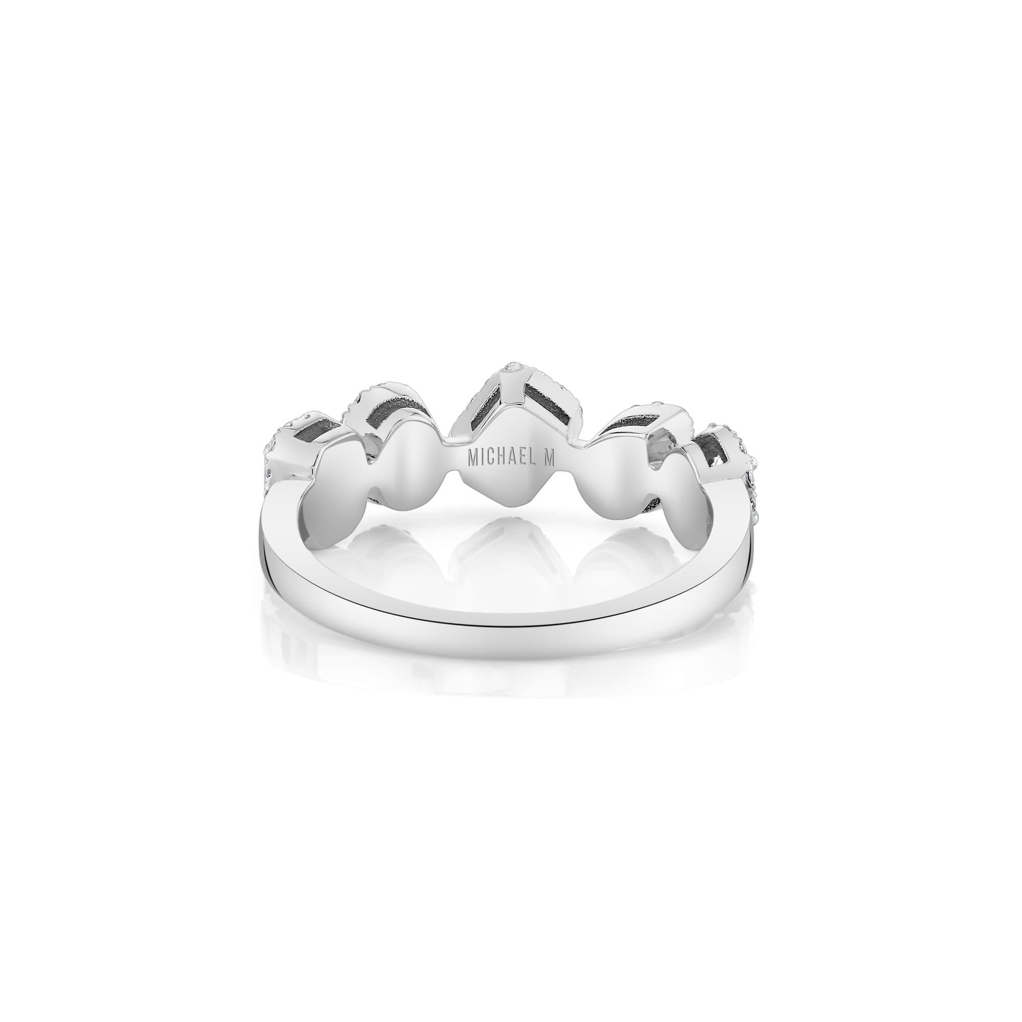 MICHAEL M Rings Montage Mixed-Cut Halo Ring