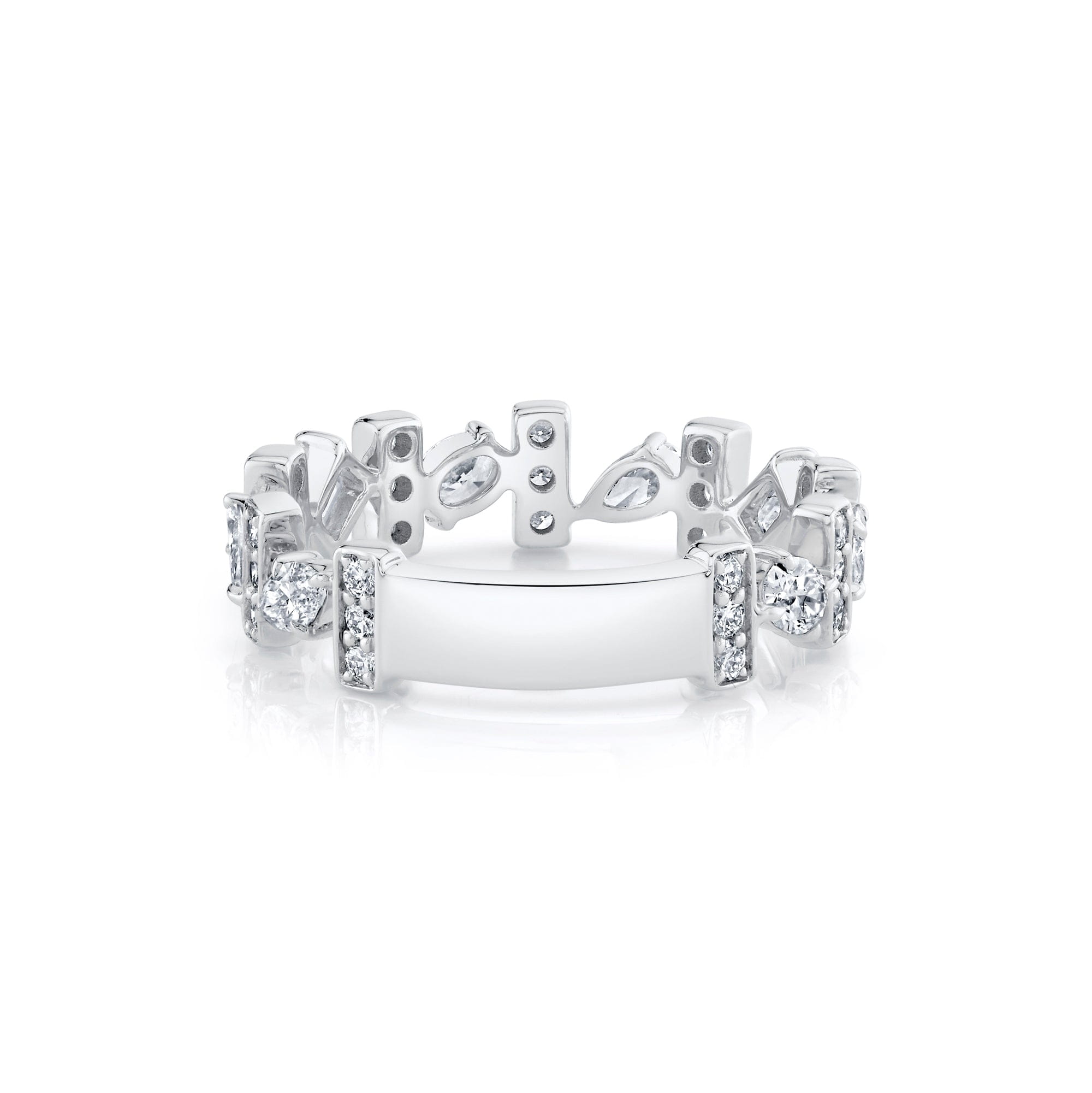 MICHAEL M Rings Montage Pavé Bar Band