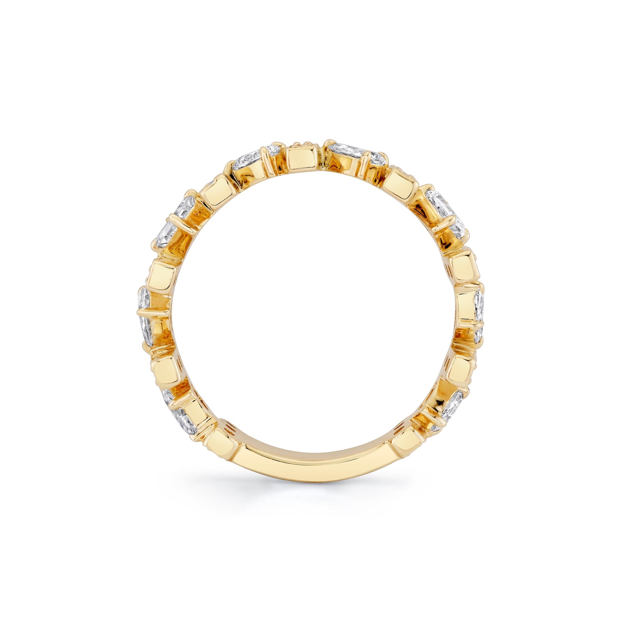 MICHAEL M Rings Montage Pavé Bar Band