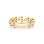 MICHAEL M Rings Montage Pavé Bar Band