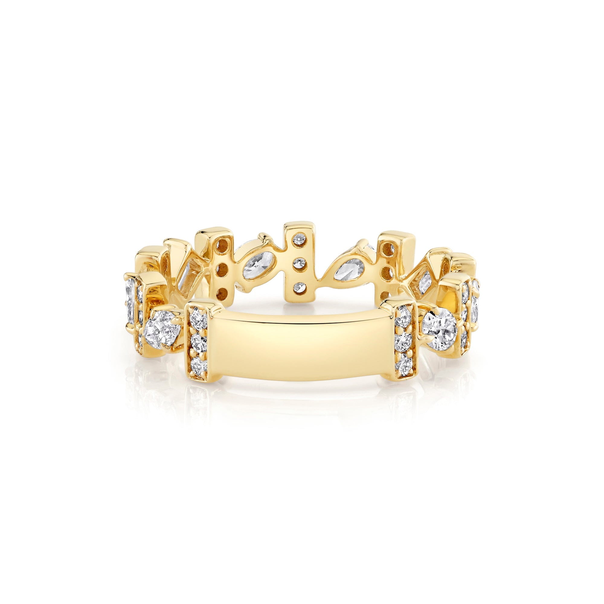 MICHAEL M Rings Montage Pavé Bar Band