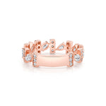 MICHAEL M Rings Montage Pavé Bar Band