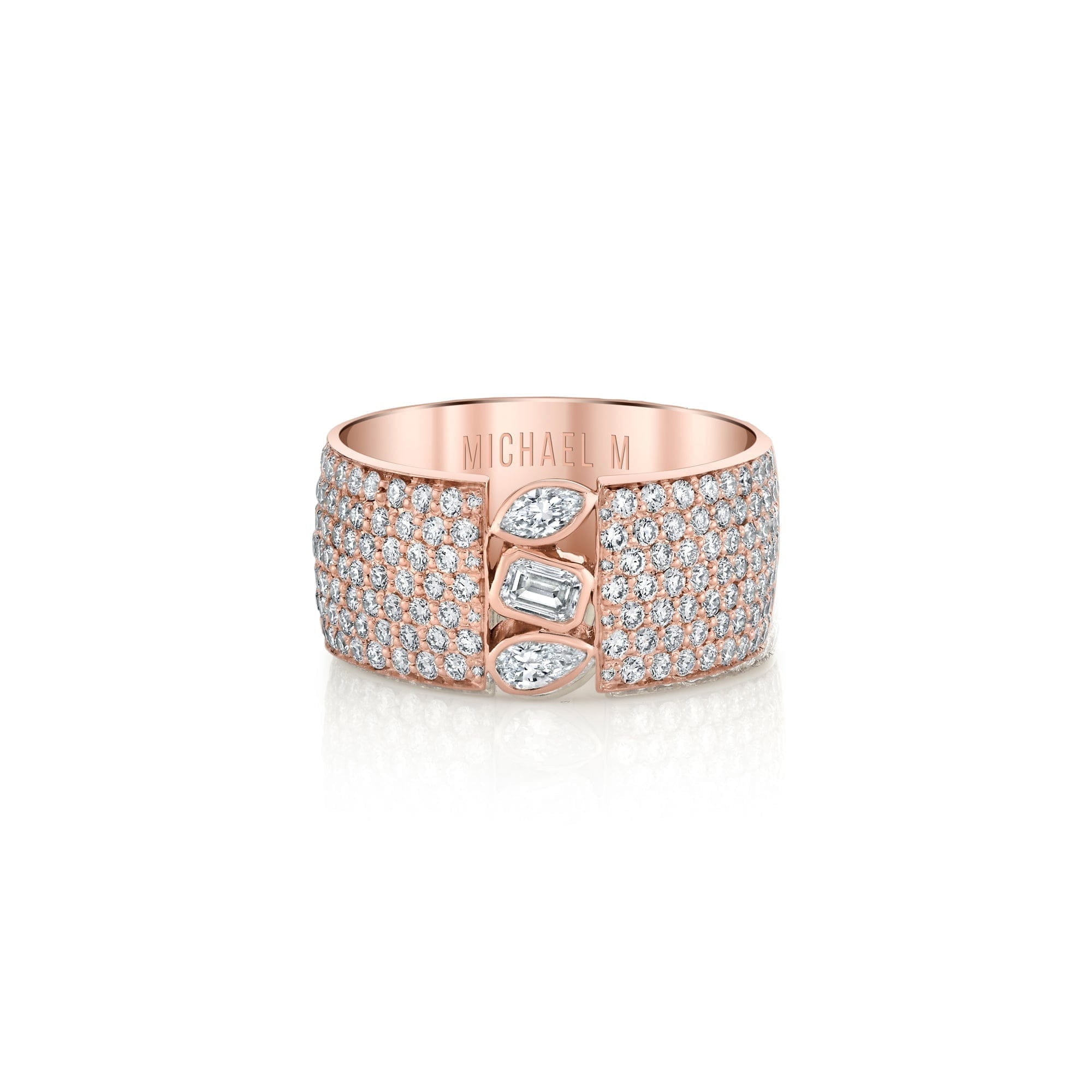 MICHAEL M Rings Montage Pave Cigar Band