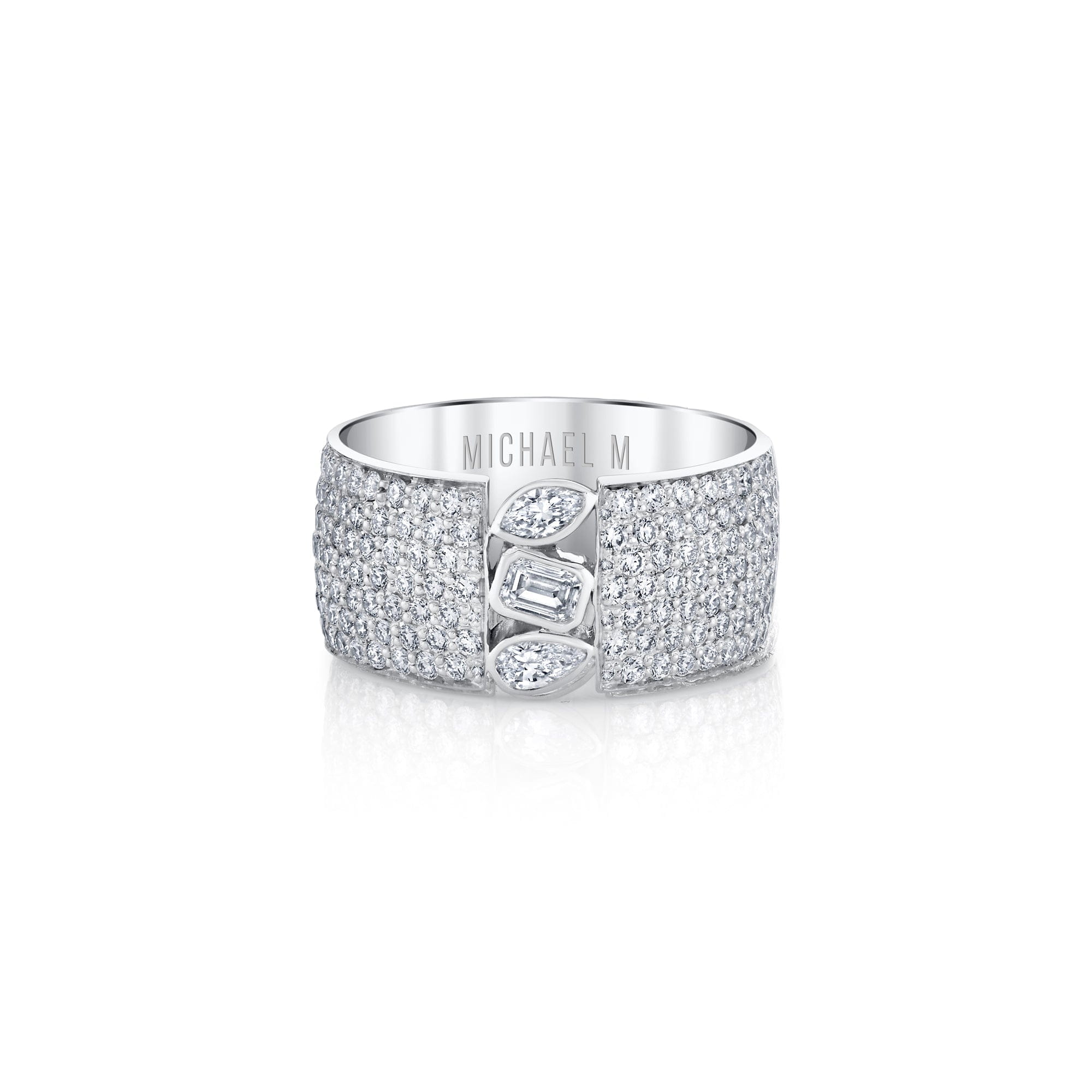 MICHAEL M Rings Montage Pave Cigar Band