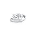MICHAEL M Rings Montage Pave Knife Edge Bypass Ring