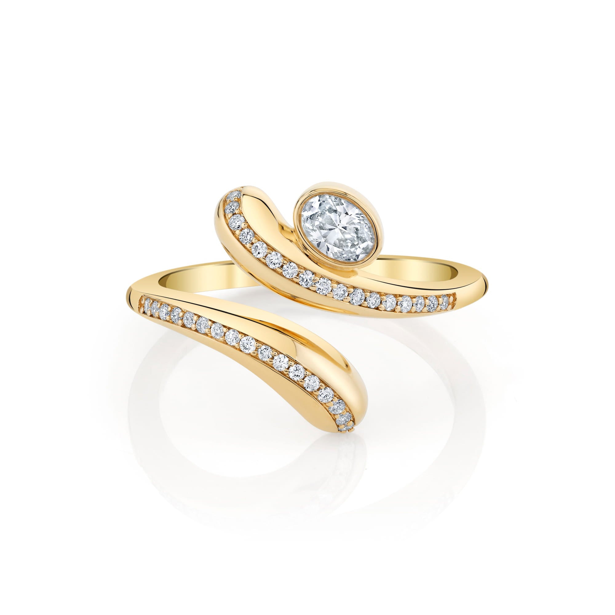 MICHAEL M Rings Orb Pavé Wrap Ring